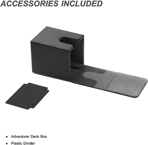 Adventurer [Hero] Modular Deck Box - يحمل 99 بطاقة مزدوجة الأجنحة - يشمل حامل الصورة الرمزية - التصميم المتشدد للغاية ، القابل للتوسيع - MTG Commander/EDH & More - Black/Green in Kuwait