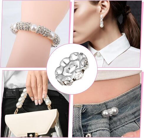 100 PCS 12mm Silver Diamond Beads Spacer for Pens Making Bulk Rondelle Rhinestone Spacer Beads Beadable Wave Crystal Bead for Bracelet Making Making in Kuwait