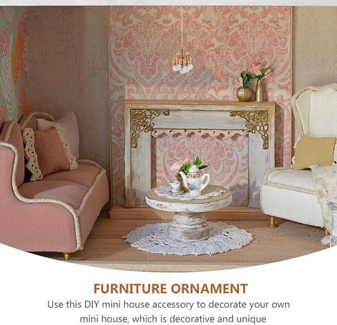 Alipis Dollhouse Miniature Ceiling Lamp, Mini Dollhouse Chandeliers Lamp Miniature Decoration LED Table Light Ceiling Lamp Battery Operated Light Dollhouse Accessories in Saudi Arabia