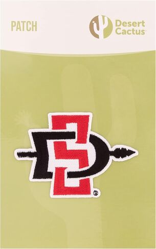 Desert Cactus San Diego State University Patch – Embroidered Iron On/Sew On Applique for Blazers, Jackets, Backpacks, Bags, Hats & Tactical Gear – Aztecs (Patch - Design A) in Saudi Arabia