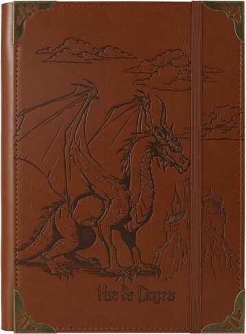 TIEFOSSI A5 Binder 6 Ring Notebook for Women Men, Hardcover PU Leather Journal, Dragon Vintage Journal for Boys, College Ruled Notebooks for School, Planner, Travel, Work, Organizer in Saudi Arabia