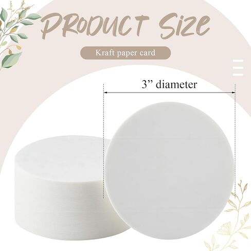 AmazingSpark 100 Pieces Round Blank Cards 300 GSM 3" Kraft Paper Cardstock Thick Paper Cutout Use for Painting Drawing, DIY Craft Projects, Homemade, Classroom Bulletin Board Decoration(White) in Saudi Arabia