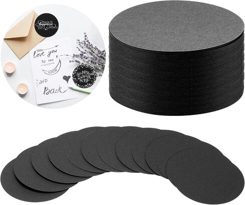 AmazingSpark 100 Pieces Round Blank Cards 300 GSM 3" Kraft Paper Cardstock Thick Paper Cutout Use for Painting Drawing, DIY Craft Projects, Homemade, Classroom Bulletin Board Decoration(White) in Saudi Arabia