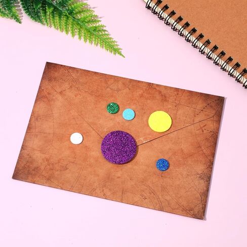 480 Pcs Round Foam Stickers, Colorful Glitter Self-Adhesive Round Dot Decals Foam Shapes Stickers Mini Glitter Wall Sticker Craft Supplies for Kids Craft, Scrapbooks, Greeting Cards, Home Decor in Saudi Arabia