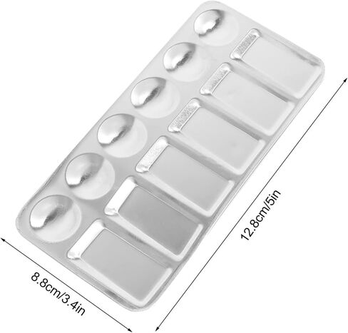 Lurrose 4-Piece Aluminum Paint Palette Set for Artists Suitable for Acrylic and Watercolor Round Mixing Tray Non-Stick Surface for DIY Craft Projects in Saudi Arabia