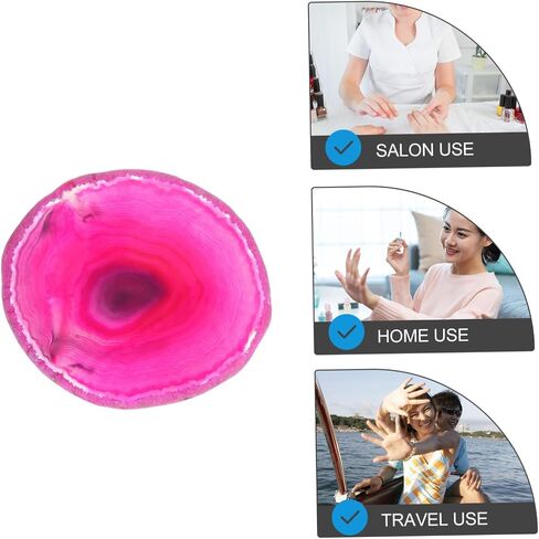 NoLitoy Natural Agate Round Round Nail Palette Blaett Traying Treshing for DIY Manicure Makeup Makeup Tools and Advicians in Kuwait