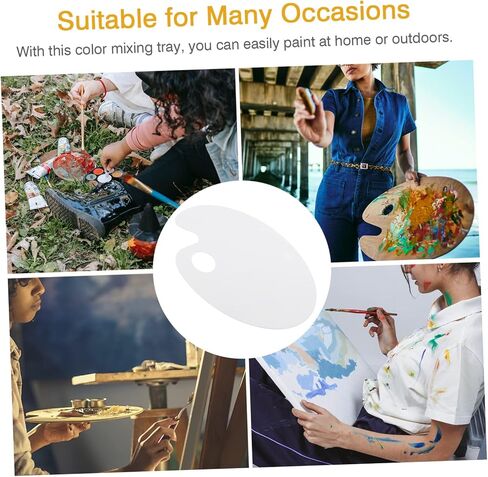Oil Painting Palette Acrylic Paint Tray Pigment Tray Handheld Mixing Pallet for Artists in Saudi Arabia