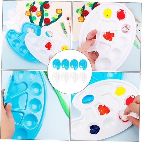Artibetter Fish-Shaped 10-Compartment Painting Tray Set 8 Pcs Art Mixing Palette for Watercolor Pigment for Artists and Boys and Girls DIY Projects in Saudi Arabia