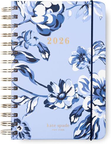 Kate Spade New York Daily Planner 2026 أجندة متوسطة يناير إلى ديسمبر 2026 ، مخطط دوامة أسبوعيًا وشهريًا مع ملصقات (زهرية) in Saudi Arabia