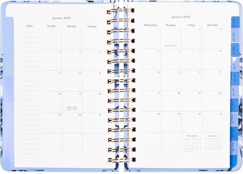 Kate Spade New York Daily Planner 2026 أجندة متوسطة يناير إلى ديسمبر 2026 ، مخطط دوامة أسبوعيًا وشهريًا مع ملصقات (زهرية) in Saudi Arabia
