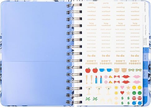 Kate Spade New York Daily Planner 2026 أجندة متوسطة يناير إلى ديسمبر 2026 ، مخطط دوامة أسبوعيًا وشهريًا مع ملصقات (زهرية) in Saudi Arabia