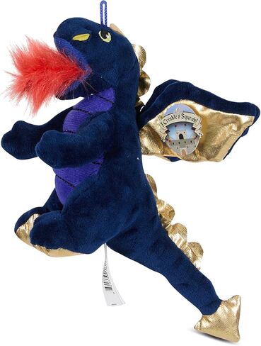 Bow Wow Fantasy Creature Plush Dog Toy - Squeaky & Crinker Dino أو Dragon - Toss ، Fetch & Play - Soft & Dating - قد تختلف الألوان in Kuwait