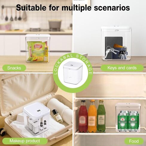 ySky Lockable Storage Box with Combination Code - Secure Medicine Safe, Phone Jail & Snack Container for Refrigerator, Home, Office- Durable Multi-Purpose Lock Box(White) in Saudi Arabia