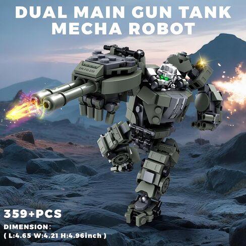 تحويل مجموعة لبنات البناء الروبوت الميكانيكية ، 4 أنواع من تدمير City City Mecha Figure مع الأسلحة ، هدية روبوتات إبداعية رائعة للبنين المراهقين (1448 جهاز كمبيوتر) in Saudi Arabia