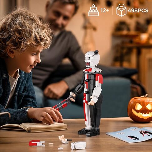 Clown Art Building Block Set, Halloween Horror Movie Sets Figure Set Compatible with Lego, Collectible Christmas Creative Toys for Film Fans Kids Boys and Girls (498pcs) in Saudi Arabia
