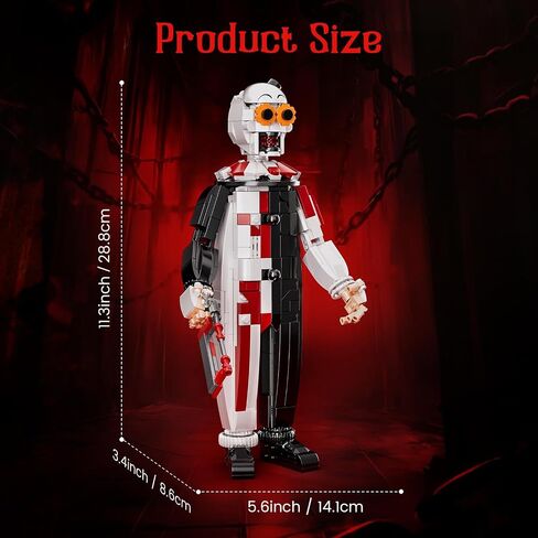 Clown Art Building Block Set, Halloween Horror Movie Sets Figure Set Compatible with Lego, Collectible Christmas Creative Toys for Film Fans Kids Boys and Girls (498pcs) in Saudi Arabia