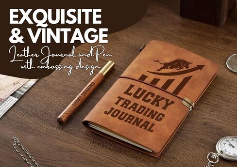 InnoBeta Stock Market Gifts Journal for Day Traders & Investors, Trading Notes & Strategies, Faux Leather Lined Planner with 7.8 x 5 Inches Design in Saudi Arabia