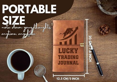 InnoBeta Stock Market Gifts Journal for Day Traders & Investors, Trading Notes & Strategies, Faux Leather Lined Planner with 7.8 x 5 Inches Design in Saudi Arabia