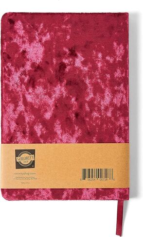 متجر نادي نسائي DST Velvet Notebook - دفتر دلتا سيغما ثيتا مع غطاء مخملي ، بصمة رقائق الذهب ، شريط ساتين ، 216 صفحة مبطنة - مجلة منظمتنا ، دلتا سيغما ثيتا هدية نسوية in Saudi Arabia