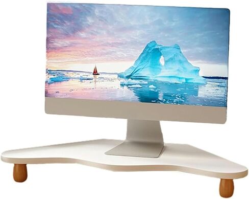 مراقبة الحاسوب في ركن الحاسوب ، Riser ، Triangle Monitor Stand Riser ، Office Desktop Storage Skelf Monitor Monitor Stands (White) in Saudi Arabia