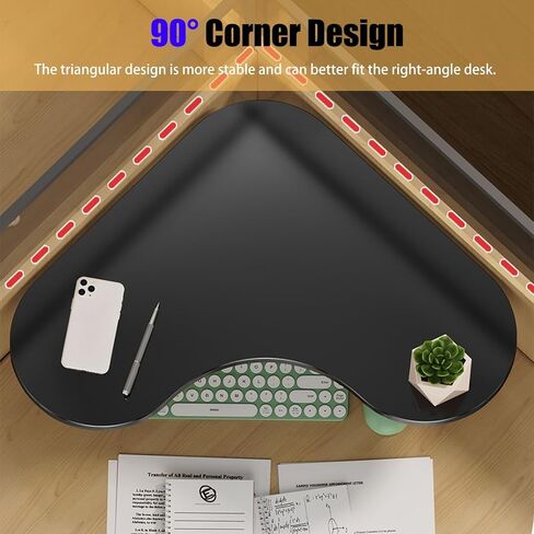 Computer Corner Monitor Stand Adjustable, Triangle Desk Monitor Riser Screen Holder, Easy to Assemble Monitor Lifting Shelf for Laptop TV (Color : Black) in Saudi Arabia