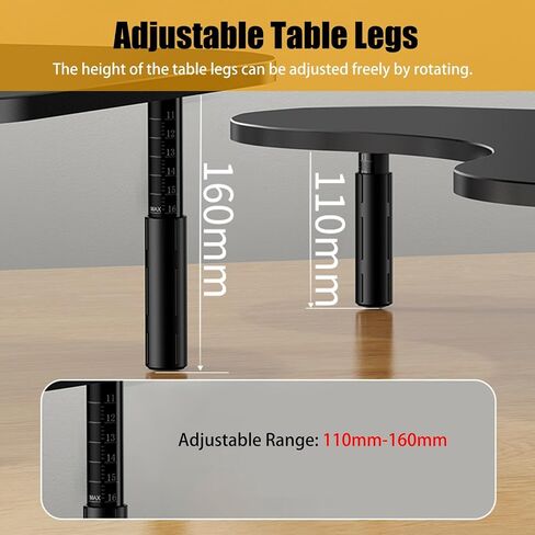 Computer Corner Monitor Stand Adjustable, Triangle Desk Monitor Riser Screen Holder, Easy to Assemble Monitor Lifting Shelf for Laptop TV (Color : Black) in Saudi Arabia