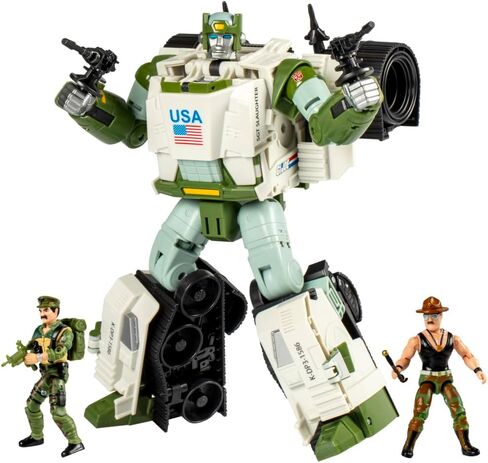 Transformers Collaborative G.I. Joe x Autobot Kup Triple T 9-Inch Action Figure, O-Ring 3.75-inch SGT Slaughter & Leatherneck Action Figures 8+ in Saudi Arabia