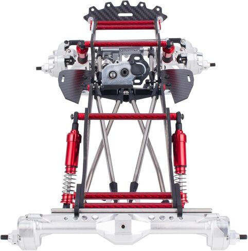 RC Performance Carbon LCG chassis مجموعة مع امتصاص صدمة علبة التروس لـ 1/10 RC Crawler SCX10 CAPRA (مجموعة الروابط) in Saudi Arabia