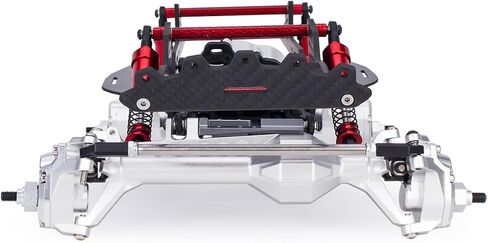 RC Performance Carbon LCG chassis مجموعة مع امتصاص صدمة علبة التروس لـ 1/10 RC Crawler SCX10 CAPRA (مجموعة الروابط) in Saudi Arabia