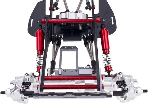 RC Performance Carbon LCG chassis مجموعة مع امتصاص صدمة علبة التروس لـ 1/10 RC Crawler SCX10 CAPRA (مجموعة الروابط) in Saudi Arabia