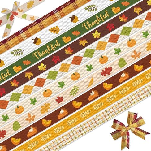 Halloween Ribbon 10 Pack 3/8 "Grosgrain Spooky Pumpkin Ghost Bat Skull Orange Black Black Ribbons for Octob in Kuwait