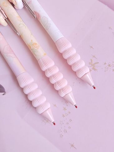 6 PCS Adorable rabbit Pens Novelty strawberry Pens Cartoon Retractable gel Pen Roller ball Black Ink For School Supplies Office Party (food) in Saudi Arabia