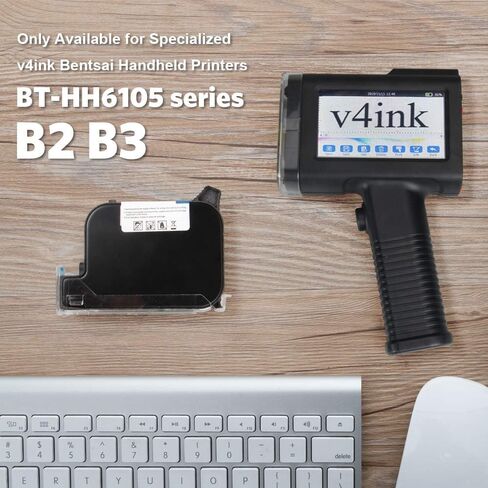 v4ink Bentsai BT-2580P Black Ink Cartridge 42ml Solvent Fast Dry Ink Replacement for Handheld Inkjet Printer BT-HH6105B2, BT-HH6105B3, B10 in Saudi Arabia