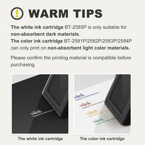 v4ink Bentsai BT-2580P Black Ink Cartridge 42ml Solvent Fast Dry Ink Replacement for Handheld Inkjet Printer BT-HH6105B2, BT-HH6105B3, B10 in Saudi Arabia