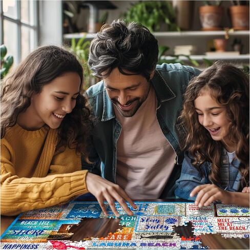 White Mountain I Love The Beach Puzzle 1000 Piece Vintage Summer Jigsaw Puzzles for Adults and Families in Saudi Arabia