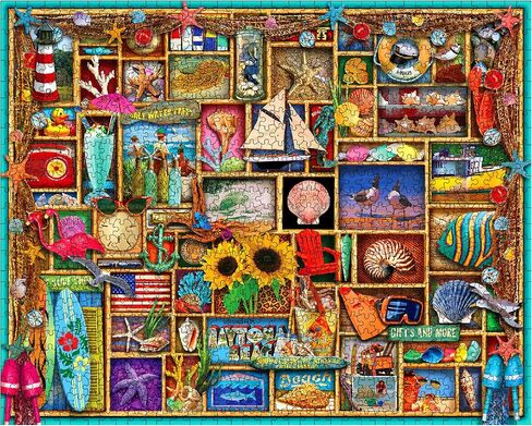 White Mountain Beach Comber Puzzle 1000 Piece Summer Jigsaw Puzzles for Adults and Families in Saudi Arabia