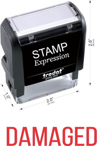StampExpression - Damaged Office Self Inking Rubber Stamp - Red Ink (A-5249) in Saudi Arabia