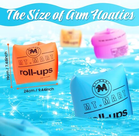 Arm Floaties for Kids 3-5 - Pool Floats Kids Blow up Water Wings, Swimming Arm Bands Floatation for Children and Adults in Kuwait