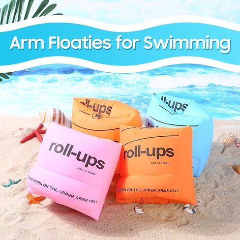 Arm Floaties for Kids 3-5 - Pool Floats Kids Blow up Water Wings, Swimming Arm Bands Floatation for Children and Adults in Kuwait