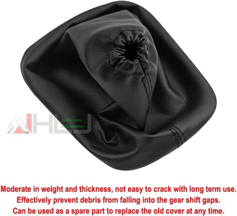 Car Shift Gear Stick Handbrake Cover Manual Shift Boot Black Leather Boot Cover Case for to-yo-ta Co-Rolla 2007 2008 2009 2010 2012 2013 in Kuwait