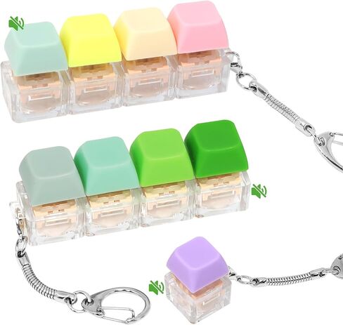 Keyboard Fidget Toys- 3Pcs Fidget Keyboard Clicker Keyboard Button Fidget Keychain Decompression Toys for Stress Relief Office Pass The Time or Gift (Style A) in Kuwait