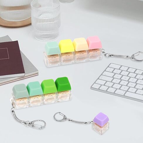 Keyboard Fidget Toys- 3Pcs Fidget Keyboard Clicker Keyboard Button Fidget Keychain Decompression Toys for Stress Relief Office Pass The Time or Gift (Style A) in Kuwait