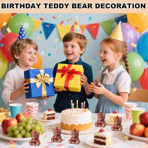 50pcs Mini Resin Teddy Bear Figurines for Counting, Tiny Teddy Bear Bulk Miniature Figures to Hide Small Cute Animal Figure Little Birthday Decoration for DIY Craft Garden Fairy House (5 Colors) in Saudi Arabia