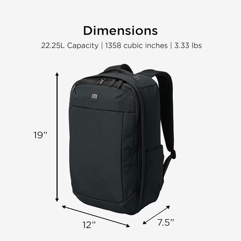 TravisMathew Convertible Backpack Briefcase TMB106, Black in Saudi Arabia
