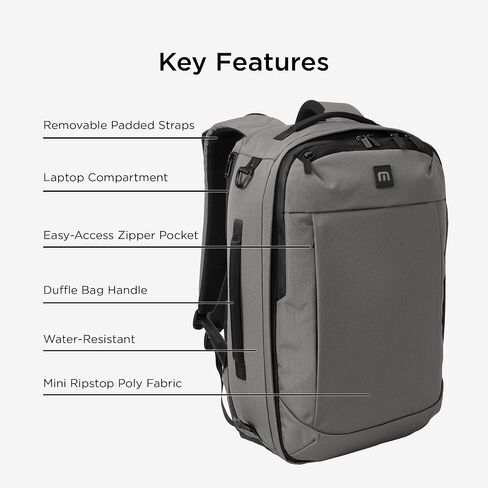 TravisMathew Convertible Backpack Briefcase TMB106, Black in Saudi Arabia
