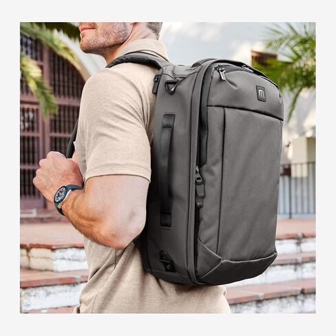 TravisMathew Convertible Backpack Briefcase TMB106, Black in Saudi Arabia