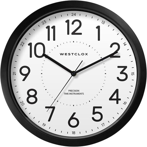 Westclox 14" Round Electric Powered Office Wall Clock, White in Saudi Arabia