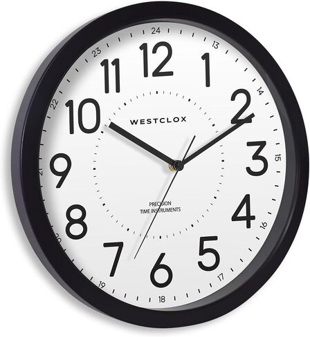 Westclox 14" Round Electric Powered Office Wall Clock, White in Saudi Arabia