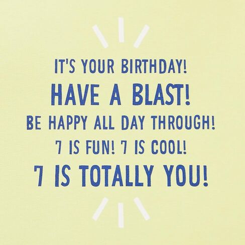Hallmark 7th Birthday Card for Kids with Detachable Pop It! Toy in Saudi Arabia