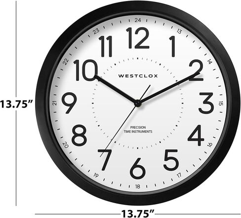Westclox 14" Round Electric Powered Office Wall Clock, White in Saudi Arabia